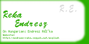 reka endresz business card